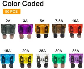 img 3 attached to IZTOSS 50Pcs Car Blade Standard Fuses Set 2A 3A 5A 7