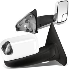 img 4 attached to 🚗 DNA Motoring TWM-012-T999-CH-SM Heated Foldable Towing Side Mirrors with LED Turn Signal for 02-08 Ram 1500/03-09 Ram 2500 3500