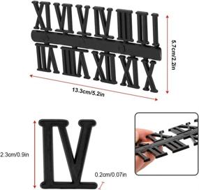 img 2 attached to 🕰️ Rumfo 5 Sets of DIY Digital Replacement Gadget Repair Clock Parts - Enhance Your Clock with Arabic/Roman Number Bell Clock Numerals and Accessories (Black Roman Numerals)