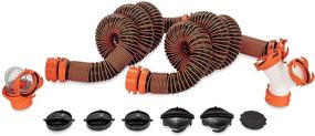 img 4 attached to 🚽 RhinoEXTREME 21056 20-Foot Sewer Hose Kit: Ideal Solution for RVs with Tandem Holding Tanks - Essential Ready-to-Use Package Including 4-in-1 Adapter, Storage Caps, and Swivel Wye Fitting