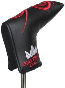 img 3 attached to 🏌️ Craftsman Golf Red Swirl Black Putter Cover Headcover with Magnetic Closure Designed for Scotty Cameron Ping Blade Putters