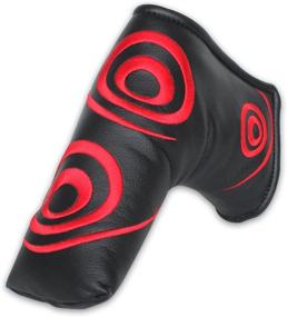 img 1 attached to 🏌️ Craftsman Golf Red Swirl Black Putter Cover Headcover with Magnetic Closure Designed for Scotty Cameron Ping Blade Putters