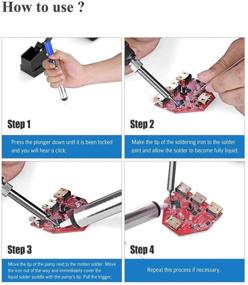 img 2 attached to 🔧 High-Quality 2 Packs Solder Wick and Desoldering Pump Combo with Micro Wire Cutter Plier for Electronics