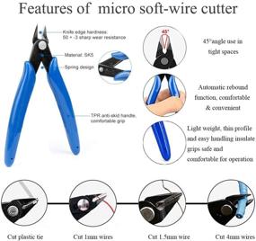 img 1 attached to 🔧 High-Quality 2 Packs Solder Wick and Desoldering Pump Combo with Micro Wire Cutter Plier for Electronics