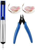 🔧 high-quality 2 packs solder wick and desoldering pump combo with micro wire cutter plier for electronics logo