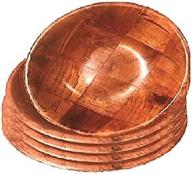 🥗 woven wooden salad bowl - 10 inches logo