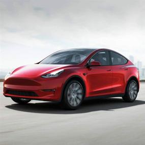 img 3 attached to Автозапчасть для автомобиля Tesla Model Y 2021: накладки на боковое зеркало Oubolun из ABS-пластика имитирующего углеродное волокно, внешняя защита и декорация.