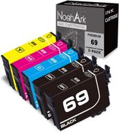 💰 save on printing costs with noahark remanufactured ink cartridge for epson 69 t069 high yield logo