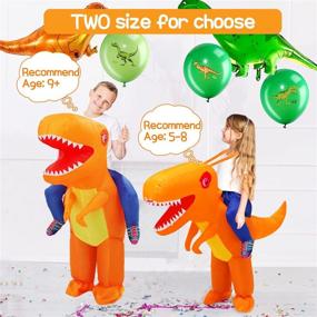 img 1 attached to 🦕 Thremhoo Inflatable Dinosaur for Christmas and Halloween Décor