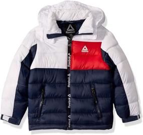 img 4 attached to Оживите свой стиль с одеждой для мальчиков Reebok Active Hooded Bubble Classic👕.