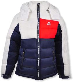 img 2 attached to Оживите свой стиль с одеждой для мальчиков Reebok Active Hooded Bubble Classic👕.