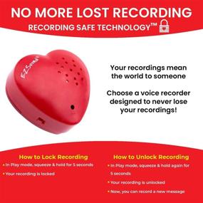 img 3 attached to 🐻 EZSound Voice Recorder for Stuffed Animal, 2-Pack - 30 Seconds Push Button Sound Recorder, Heartbeat Bear for Newborn - Personal Voice Message Recordable Sound Module for Toys (Red)