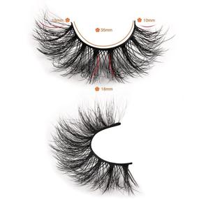 img 3 attached to 🐱 Calphdiar Fluffy Faux Mink Lashes: 7 Pairs of Wispy Cat Eye Eyelashes for Soft and Voluminous Look