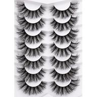 🐱 calphdiar fluffy faux mink lashes: 7 pairs of wispy cat eye eyelashes for soft and voluminous look logo