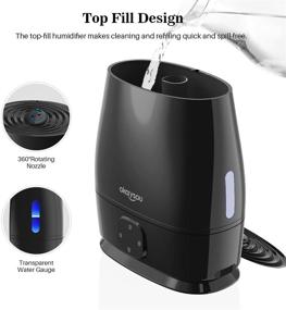 img 2 attached to 🌿 Okaysou Aqua Q6 Humidifier (6L): Top Fill, Warm & Cool Mist, Filterless, Remote Control & Humidistat - Ideal for Large Rooms, Bedrooms, Baby & Plants