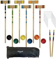 🏑 enhanced six player croquet set for kids and family - juegoal with carrying bag (32 inch) логотип