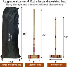 img 3 attached to 🏑 Enhanced Six Player Croquet Set for Kids and Family - Juegoal with Carrying Bag (32 Inch)