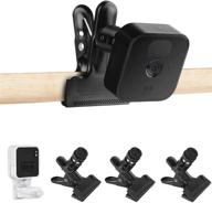 📸 3 pack clip clamp mount for all-new blink outdoor, blink xt / xt2, blink mini | including outlet wall mount for blink sync module 2 | metal clip holder to easily attach your blink camera anywhere, no tools required logo