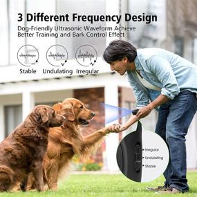 img 2 attached to 🐶 nzonpet Anti Barking Device: 3-in-1 Ultrasonic Dog Deterrent with Training & Bark Control – 16.4Ft Range, Rechargeable & LED Light