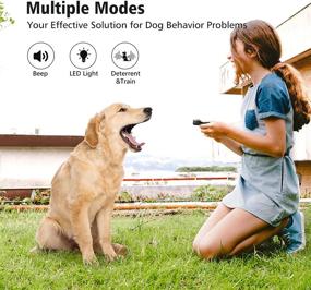 img 3 attached to 🐶 nzonpet Anti Barking Device: 3-in-1 Ultrasonic Dog Deterrent with Training & Bark Control – 16.4Ft Range, Rechargeable & LED Light