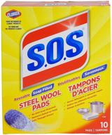 🧽 s.o.s steel wool soap pads - 10 count box (pack of 6, total 60 pads): buy now and tackle tough cleaning! logo