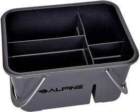 img 2 attached to Alpine Industries 4-Compartment Plastic Cleaning Caddy - Convenient and 🧹 Sturdy Cleaner & Tools Bucket for Commercial Bathroom Floors & Windows Sanitization