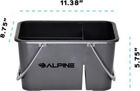 img 3 attached to Alpine Industries 4-Compartment Plastic Cleaning Caddy - Convenient and 🧹 Sturdy Cleaner & Tools Bucket for Commercial Bathroom Floors & Windows Sanitization