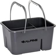 alpine industries 4-compartment plastic cleaning caddy - convenient and 🧹 sturdy cleaner & tools bucket for commercial bathroom floors & windows sanitization logo