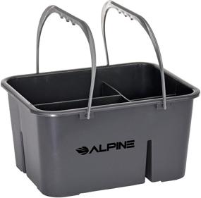 img 4 attached to Alpine Industries 4-Compartment Plastic Cleaning Caddy - Convenient and 🧹 Sturdy Cleaner & Tools Bucket for Commercial Bathroom Floors & Windows Sanitization