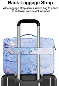 img 1 attached to 🎒 MOSISO 360 Protective Laptop Sleeve 13-13.3 inch MacBook Pro/Air, Watercolor Marble Blue