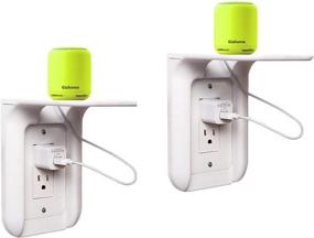 img 4 attached to 💡 Convenient Gizhome Wall Outlet Shelf Power Perch - Easy Installation, White - Holds Devices Up to 7lbs