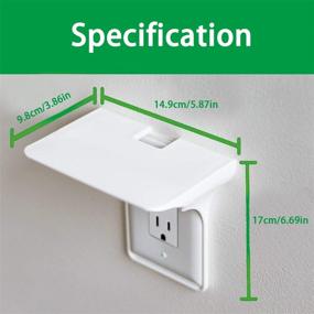 img 2 attached to 💡 Convenient Gizhome Wall Outlet Shelf Power Perch - Easy Installation, White - Holds Devices Up to 7lbs