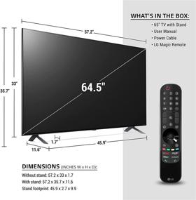 img 2 attached to 📺 LG 65-inch 4K UHD NanoCell TV with LED Smart Technology, Slim Design, 60Hz Refresh Rate, 4K Cinema, Apps Capabilities, Gaming Mode, Google/Alexa Support - 2021