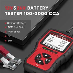 img 1 attached to 🚗 Vident Car Battery Tester: 9V-36V, 100-2000CCA - Analyze & Test Lead-Acid Starting Batteries for Passenger Vehicles and Heavy-Duty Trucks