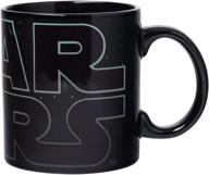 ☕ silver buffalo star wars logo heat reveal mug: perfect 20 oz ceramic coffee mug for cappuccino, latte or hot tea in classic black logo