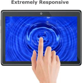 img 2 attached to 📱 [2 штуки] Защитное стекло EpicGadget для экрана Lenovo Tab E10 (TB-X104F), высокое разрешение/стойкость к царапинам/не образует пузырей защитное стекло для планшета Lenovo Tab E 10 дюймов, выпущенного в 2018 году.