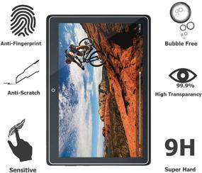 img 3 attached to 📱 [2 Pack] EpicGadget Tempered Glass Screen Protector for Lenovo Tab E10 (TB-X104F), High Definition/Scratch Resistant/Bubble Free Screen Protector for Lenovo Tab E 10 Inch 2018 Released