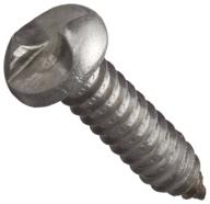 stainless machine finish one way threads fasteners logo