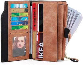 img 1 attached to Bifold Capacity Blocking Leather Organizer Women's Handbags & Wallets for Wallets