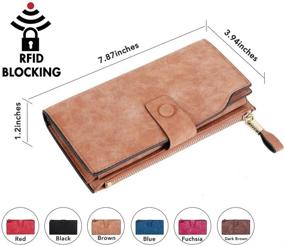 img 3 attached to Bifold Capacity Blocking Leather Organizer Women's Handbags & Wallets for Wallets
