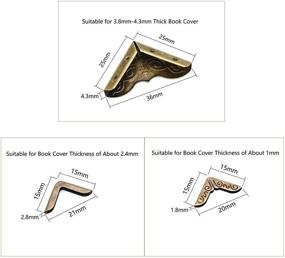 img 1 attached to 📚 24 Pcs Bronze Metal Book Corner Protector for Albums, Books, Notebooks, Scrapbooks, Folders, Etc.