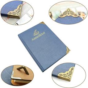 img 2 attached to 📚 24 Pcs Bronze Metal Book Corner Protector for Albums, Books, Notebooks, Scrapbooks, Folders, Etc.