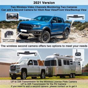img 3 attached to LeeKooLuu F09 HD 1080P Bluetooth Backup Camera with 5'' Monitor - Wireless Digital Signal for Trucks, Campers - Expandable with Second Wireless RV Camera or License Plate Camera