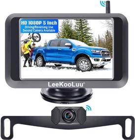 img 4 attached to LeeKooLuu F09 HD 1080P Bluetooth Backup Camera with 5'' Monitor - Wireless Digital Signal for Trucks, Campers - Expandable with Second Wireless RV Camera or License Plate Camera