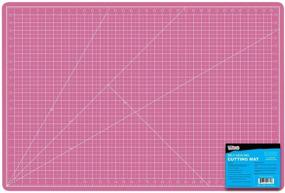 img 4 attached to 🔲 Pink/Blue 24x36-Inch Professional Self Healing Cutting Mat for Scrapbooking, Quilting, Sewing - Non-Slip, Durable, 5-Ply PVC Material