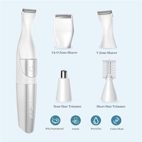 img 3 attached to 🪒 ANLAN 4 in 1 VIO Lady Shaver Bikini Trimmer: Waterproof and Multifunctional Razor with Nose and Eyebrow Trimmers, Ideal for Unwanted Hair Treatment in the Bikini Line