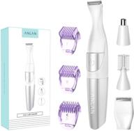 🪒 anlan 4 in 1 vio lady shaver bikini trimmer: waterproof and multifunctional razor with nose and eyebrow trimmers, ideal for unwanted hair treatment in the bikini line logo