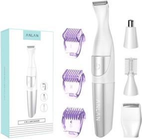 img 4 attached to 🪒 ANLAN 4 in 1 VIO Lady Shaver Bikini Trimmer: Waterproof and Multifunctional Razor with Nose and Eyebrow Trimmers, Ideal for Unwanted Hair Treatment in the Bikini Line