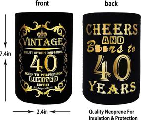 img 2 attached to 🎉 Cheers To 40th Years: Best 40th Birthday Can Cooler Bottle Cooler Deals