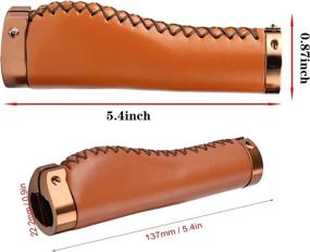 img 3 attached to 🚴 Ultimate Comfort and Control: TaoXiong Double Lock-on Leather Bike Handlebar Grips